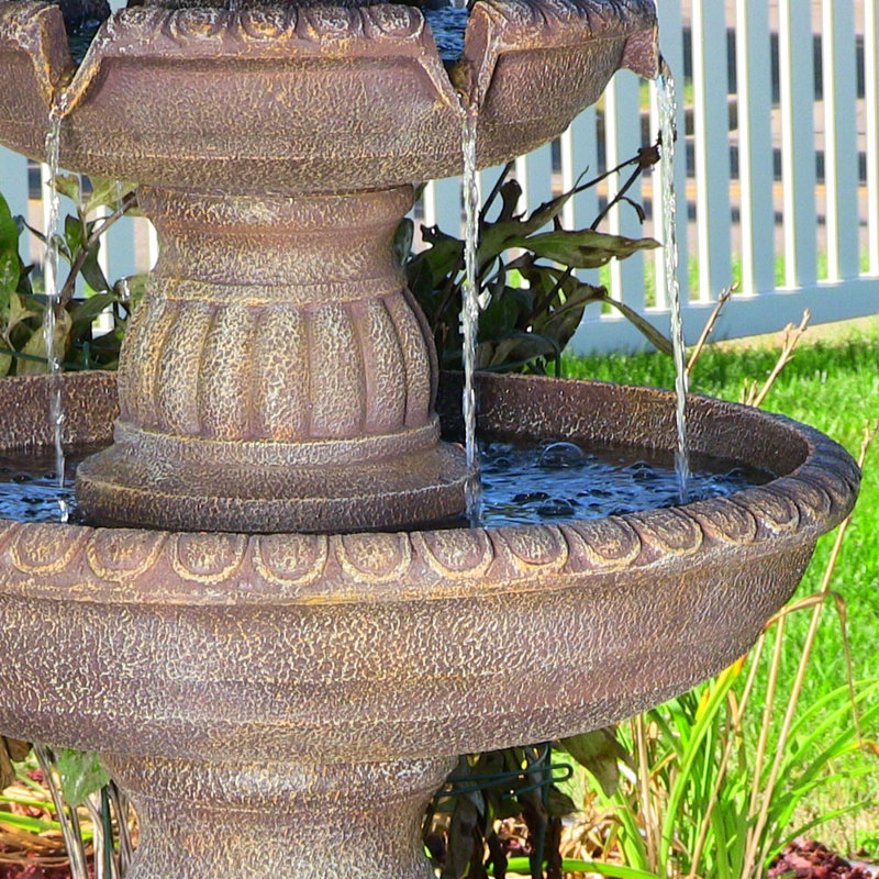 Letchworth Fiberglass/Resin 4 Tiered Outdoor Water Fountain & Reviews